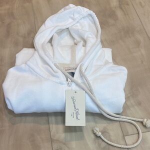 White zip up hoodie